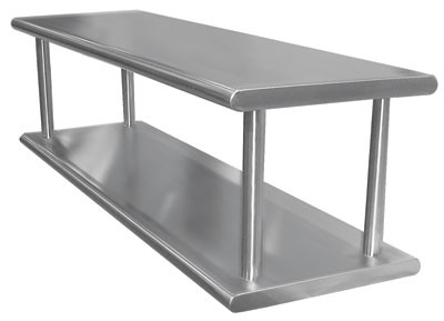 Advance Tabco PA-18-72-2 72" W x 18" D Stainless Steel Double Pass-Thru Shelf