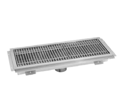 Advance Tabco FRG-48 48" W x 12" D x 2" H 14 Gauge 304 Stainless Steel Floor Water Receptacle