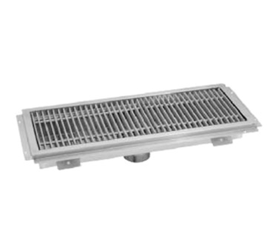 Advance Tabco FRG-48 48" W x 12" D x 2" H 14 Gauge 304 Stainless Steel Floor Water Receptacle