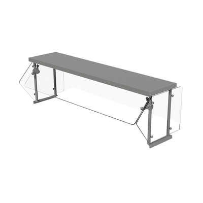 Advance Tabco NSG-15-3WELL 49" W Stainless Steel Stationary Sleek Shield Food Shield