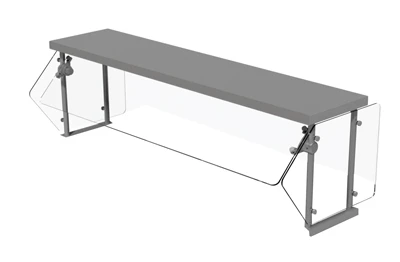 Advance Tabco NSG-15-3WELL 49" W Stainless Steel Stationary Sleek Shield Food Shield