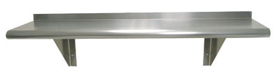 Advance Tabco WS-15-108 108" W x 15" D Stainless Steel 18 Gauge Satin Wall-Mounted Shelf