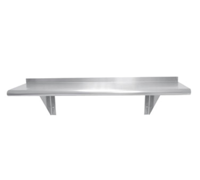 Advance Tabco WS-18-72-16 72&quot; W x 18&quot; D Stainless Steel 16 Gauge Satin Wall-Mounted Shelf