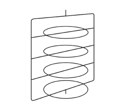 Hatco FSDT4TCR 4 Tier Circle Rack with Pizza Pan Retainers