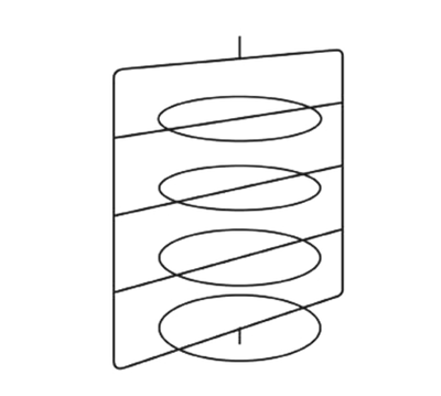 Hatco FSDT4TCR 4 Tier Circle Rack with Pizza Pan Retainers