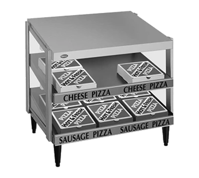 Hatco GRPWS-3618D 35.9" W x 20.1" D Aluminum Dual Slant Shelves Countertop Pass-Thru Glo-Ray Pizza Warmer - 120 Volts