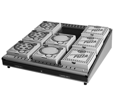 Hatco GRPWS-2424 23.13" W x 25" D Aluminum Single Slant Shelf Countertop Pass-Thru Glo-Ray Pizza Warmer - 120 Volts