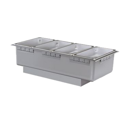 Hatco HWBH-43D (1) 4/3 Size Pan Rectangular Stainless Steel Top Mounted Drop-In Heated Well with Drain - 120 Volts