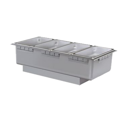 Hatco HWBH-43D (1) 4/3 Size Pan Rectangular Stainless Steel Top Mounted Drop-In Heated Well with Drain - 120 Volts