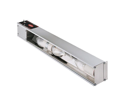 Hatco HL-54-2 54" W Strip Type Glo-Rite Curved Display Light with Aluminum Housing and Toggle Switch - 480 Watts