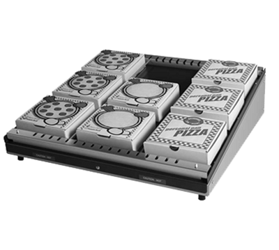 Hatco GRPWS-3624 35.13" W x 25" D Aluminum Single Slant Shelf Countertop Pass-Thru Glo-Ray Pizza Warmer - 120 Volts