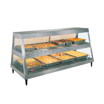 Hatco GRHD-4P 52.5" W Stainless Steel 4 Shelf Countertop Glo-Ray Heated Display Case - 120 Volts