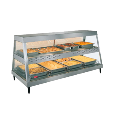 Hatco GRHD-4P 52.5" W Stainless Steel 4 Shelf Countertop Glo-Ray Heated Display Case - 120 Volts