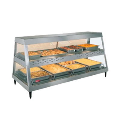Hatco GRHD-4P 52.5" W Stainless Steel 4 Shelf Countertop Glo-Ray Heated Display Case - 120 Volts