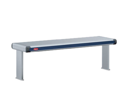 Hatco GR2AHL-60D3 63.5" W Aluminum 3" Spacing Glo-Ray Designer Dual Strip Heater with Lights - 3100 Watts