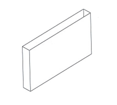 Jade R-30 30&quot; W Stainless Steel Titan High Back Riser