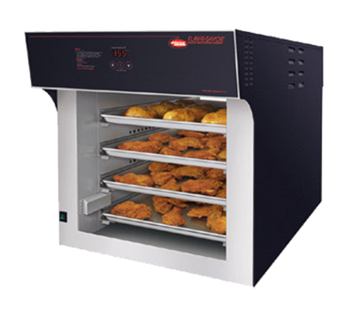 Hatco FS2HAC-4PT 24.13" W Digital Countertop Flav-R-Savor Air Curtain Heated Display Pass-Thru Cabinet - 120/208 Volts 3389 Watts