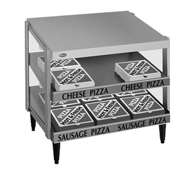 Hatco GRPWS-3624D 35.9" W x 26.1" D Aluminum Dual Slant Shelves Countertop Pass-Thru Glo-Ray Pizza Warmer - 120 Volts