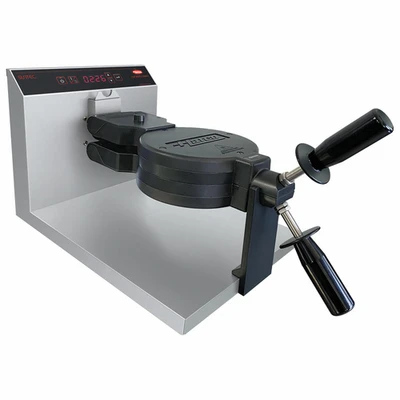Hatco FWM-1B 7" Round Belgian Plate Stainless Steel Suntec Flip Waffle Maker - 120 Volts