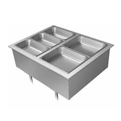 Hatco DHWBI-3 3 Full Size Pan Stainless Steel Top Mounted Drop-In Modular Dry Heated Well - 120 Volts