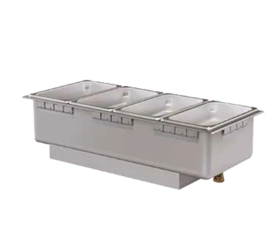 Hatco HWBLRT-43D 4/3 Size Stainless Steel Rectangular with Drain Drop-In Heated Well - 750 Watts
