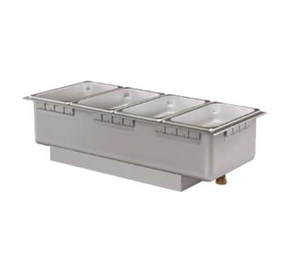 Hatco HWBLRT-43D 4/3 Size Stainless Steel Rectangular with Drain Drop-In Heated Well - 750 Watts