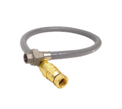 Ultrafryer 24323 48" Long Hose Stainless Steel 1" Gas Flex Line