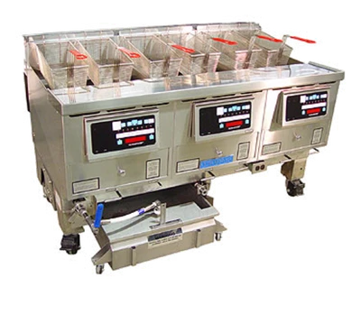 Ultrafryer B-P20-18-5-UCP-LP 97.2" W Liquid Propane 5 Tanks UltraClear Plus Filtration UltraGold Fryer - 325,000 BTU