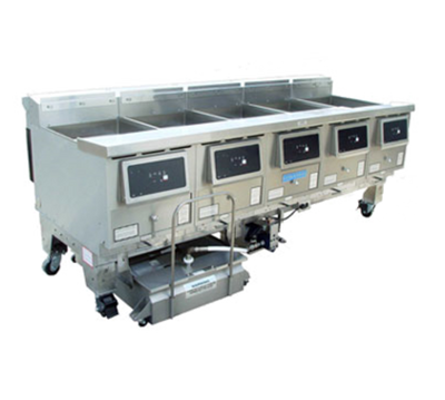 Ultrafryer B-E15-18-5-UC 97.2&quot; W Stainless Steel 5 Tanks UltraClear Filtration UltraGold Fryer - 75000 Watts