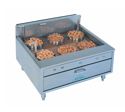Comstock-Castle 2932SF-NG 32" W Stainless Steel Countertop Natural Gas Flat Bottom Funnelcake-Doughnut Fryer - 75,000 BTU