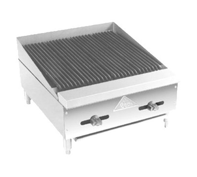 Comstock-Castle FHP18-1.5RB-NG 18" W Stainless Steel Countertop Natural Gas Char-Broiler - 40,000 BTU