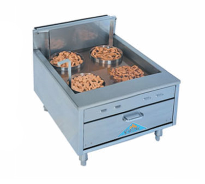 Comstock-Castle 2923SF-LP 23" W Stainless Steel Countertop Liquid Propane Flat Bottom Funnelcake-Doughnut Fryer - 50,000 BTU