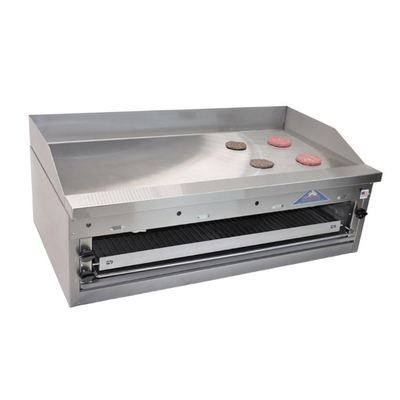 Comstock-Castle FHP48-48B-NG 48" W Stainless Steel Natural Gas Countertop Griddle-Cheesemelter Combination - 90,000 BTU