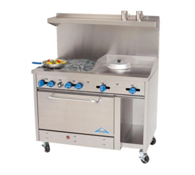 Comstock-Castle F3430-24-LP 4 Burners With Stainless Steel Exterior Gas Range - 146,000 BTU