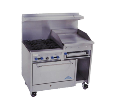 Comstock-Castle F3430-24B-LP 4 Burners With Stainless Steel Exterior Gas Range - 146,000 BTU