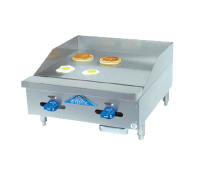 Comstock-Castle 3224MG-LP 24" W Stainless Steel Liquid Propane Countertop Castle Series Griddle - 50,000 BTU