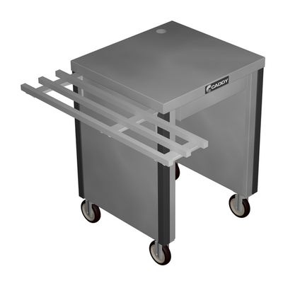 Caddy Corporation T-256-L 36.25" W x 37" D x 34" H Left Folding Tray Slide Locking Cash Drawer without Currency & Coin Compartments Cashier Caddy