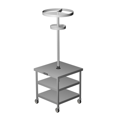 Caddy Corporation T-247 30" W x 30" D x 84" H Stainless Steel Open Base with 3 Shelves Utensil Caddy