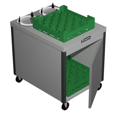 Caddy Corporation CM-2620-D-20 140 Cups &amp; Saucers 5.88" to 7.25" Dia. Cabinet Style with Door Unheated Caddy Magic Cup or Saucer Rack Dispenser for 20" x 20" Racks