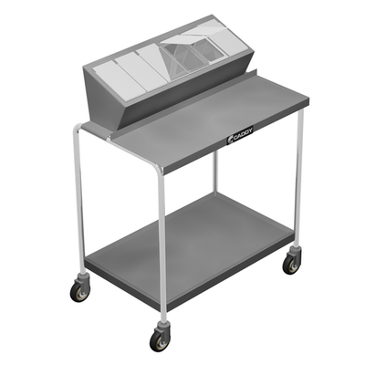 Caddy Corporation T-330 2 Shelves 6 Compartment Mobile Condiment Caddy