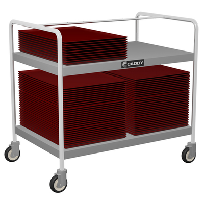 Caddy Corporation T-202-B 38.5" W x 22.5" D x 34.75" H 2 Shelves Open Base "B" Series Utility Caddy