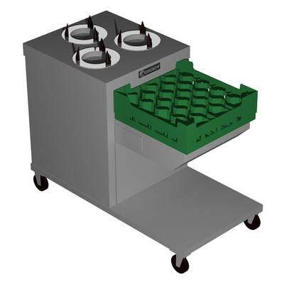 Caddy Corporation CM-2720-C-10 140 Cups &amp; 210 Saucers Up to 5.75" Dia. Cantilever Unheated Caddy Magic Cup or Saucer Rack Dispenser for 20" x 20" Racks