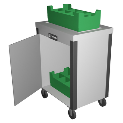 Caddy Corporation CM-1020-D Cabinet Style with Door Unheated Caddy Magic Cup or Glass Rack Dispenser for 10" x 20" Racks