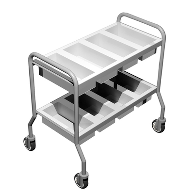 Caddy Corporation T-305 32.5&quot; W x 22.5&quot; D x 30.75&quot; H 2 Shelves Bulk Silver Caddy