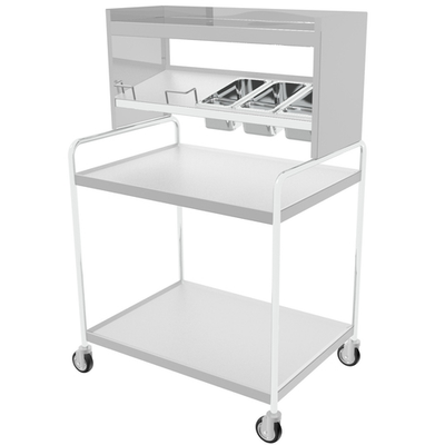 Caddy Corporation T-563 2 Shelves 2 Overhead Shelves Stainless Steel Tray Starter Caddy