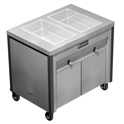 Caddy Corporation TF-622 (2) 12" x 20" x 6.38" Deep Hot Food Wells Enclosed Heated Base Electric Hot Food Caddy - 208 Volts