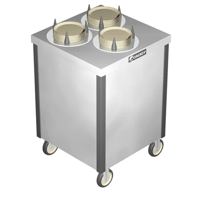 Caddy Corporation CM-SQ-203 3 Self-Leveling Adjustable Dispensing Cylinders 5.88" to 7.25" Dia. Dish Size Staggered Square Cabinet Style Unheated Caddy Magic Dish Dispenser