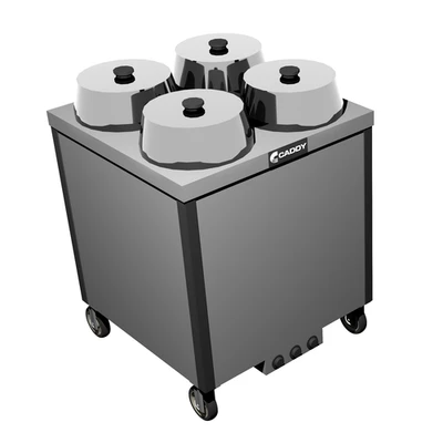 Caddy Corporation CM-S-304-SHC 4 Self-Leveling Adjustable Dispensing Cylinders Up to 9.25" Dia. Cabinet Style Combo Heater Caddy Magic Dish Dispenser - 208 Volts