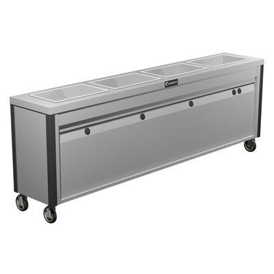 Caddy Corporation TF-634 (4) 12" x 20" x 6.38" Deep Hot Food Wells Enclosed Heated Base Electric Slimline Hot Food Caddy - 208 Volts