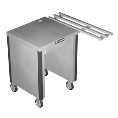 Caddy Corporation T-256-R 36.25" W x 37" D x 34" H Right Folding Tray Slide Locking Cash Drawer without Currency & Coin Compartments Cashier Caddy